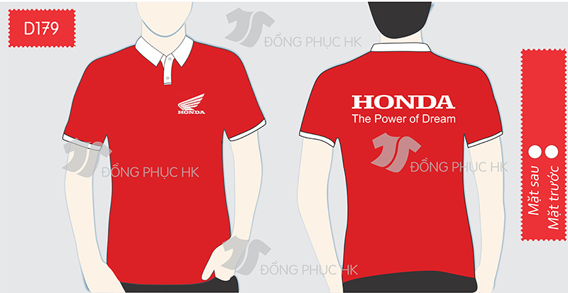 Mẫu áo đồng phục truyền thống công ty xe máy HONDA